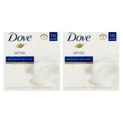 Dove White Beauty Bar, More Moisturizing than Bar Soap, 4 oz, 20 Bar