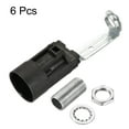 thumbnail image 3 of Uxcell E14 Bulb Socket Plastic Lamp Holder Black 23x80mm with M10 Threaded Lamp Pipe Nut for E14 Bulb, Pack of 6, 3 of 5