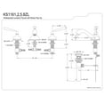 thumbnail image 3 of Kingston Brass KS1165ZL 8 in. Widespread Bathroom Faucet, Oil Rubbed Bronze, 3 of 3