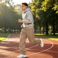 thumbnail image 6 of GrmtClth Mens Athletic Jogger Pants Straight‑Leg Open Bottom Adjustable Waist Daily‑Use Sweatpants With Side Pockets, 6 of 8