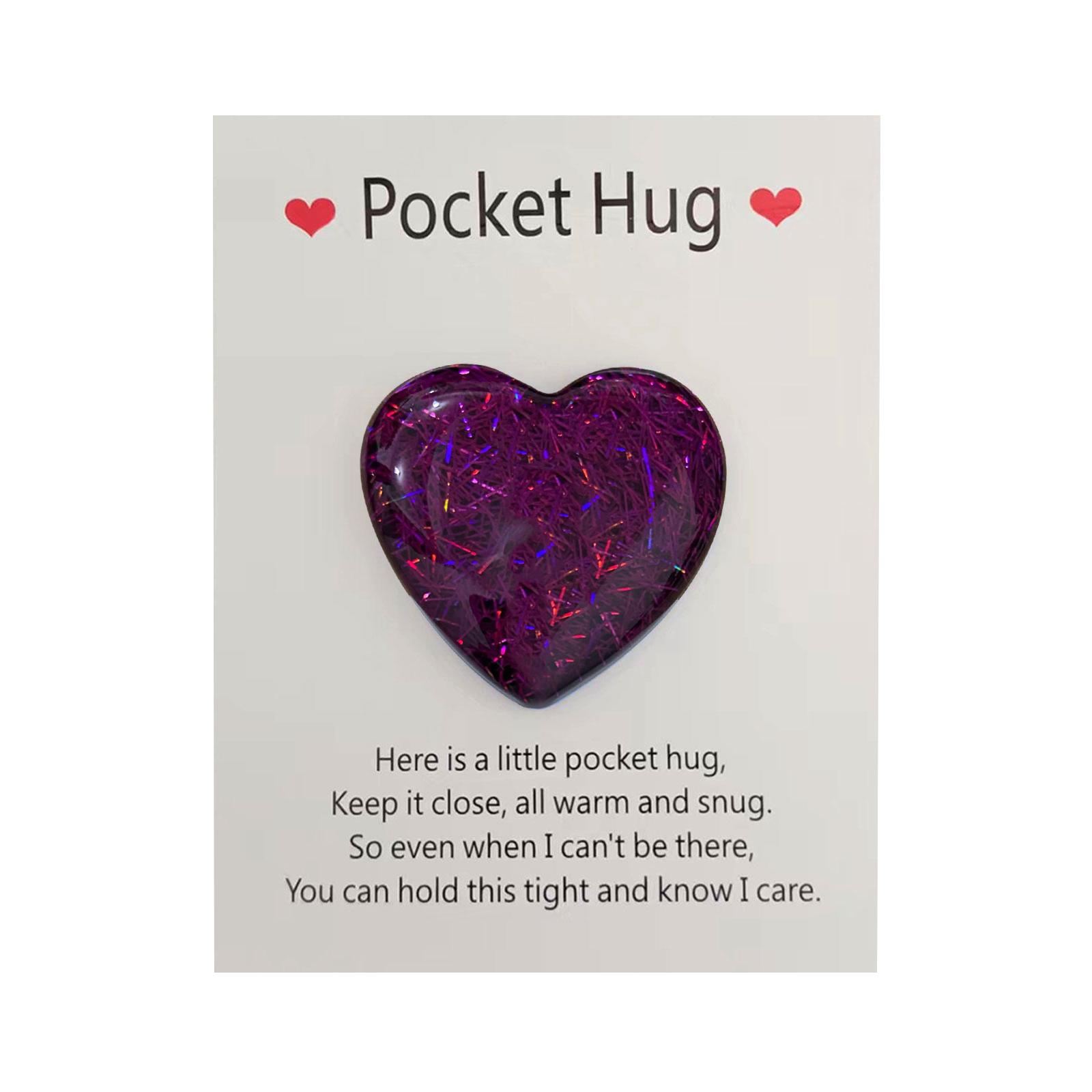 Pocket Hug Heart Token with Greeting Card Mini Cute Pocket Hug Decoration Keepsake Cheer up Gifts for Friends Colleagues Family - image 1 of 5