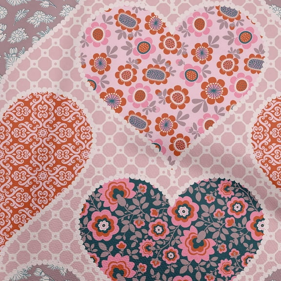 oneOone Rayon Pale Pink Fabric Florals Fabric For Sewing Printed Craft Fabric By The Yard 56 Inch Wide