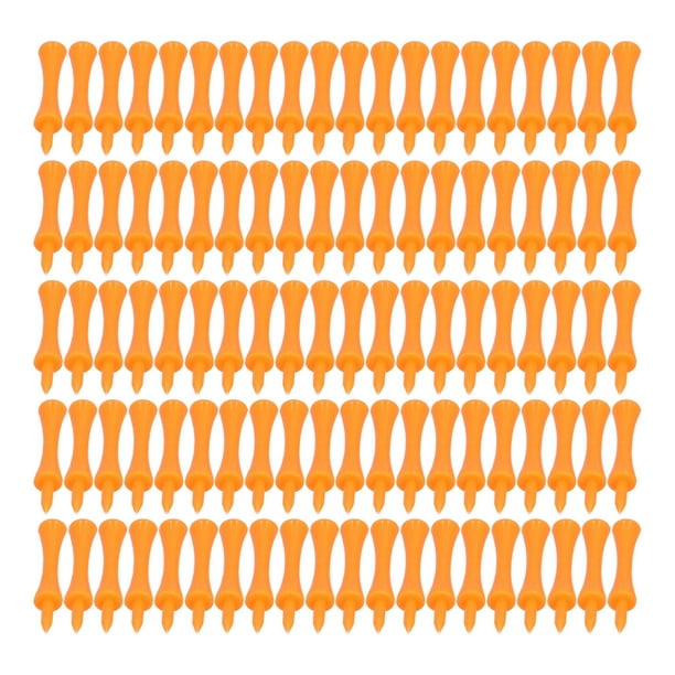 Tees, Ligera de Orange Ligera de 100 piezas de 100 piezas de 70 mm Tees de establos para el Campo de para al aire libre