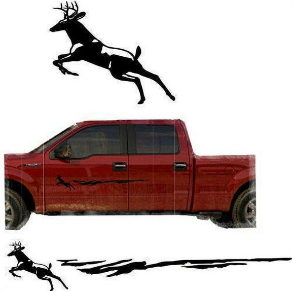 Hunting Deer Trailer Decals Truck Decal Side Set Vinyl Sticker Auto Decor Graphic Kit TT05