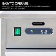 Whynter FIM-450HA Freestanding Ice Maker, 45 lb Daily Ice Production, Compact Stainless Steel Ice Machine for Home, Office & Bar