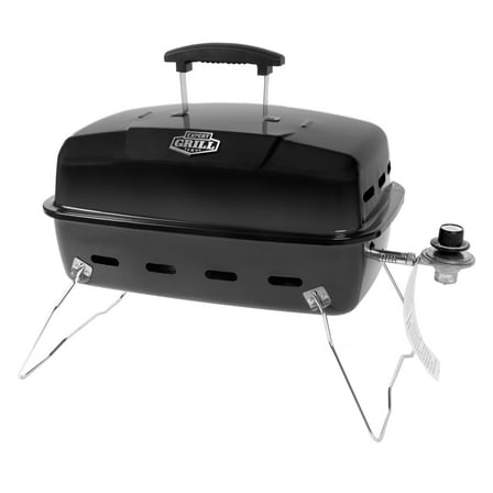 Expert Grill 1-Burner Black Propane Gas 17.5" Portable Tabletop Grill, with Removable Lid