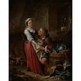 thumbnail image 3 of François Boucher 12x14 Black Modern Framed Museum Art Print Titled - The Beautiful Cook (1735), 3 of 5