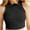 Black, variant on pstuiky Sleeveless Tops for Women, Women Round Neck Solid Color Casual Tank Top Summer Blouse Short Sleeve Fashion Shirt Loose Fit Comfortable Tee for Ladies Black L