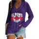 thumbnail image 1 of MHFRRA Camiseta Informal de Manga Larga con Cuello En V y Estampado Canadiense para Mujer Púrpura, 1 of 4