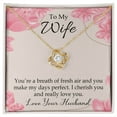 thumbnail image 3 of To My Wife You're a Breath of Fresh Air Infinity Knot Necklace Message Card, 3 of 17