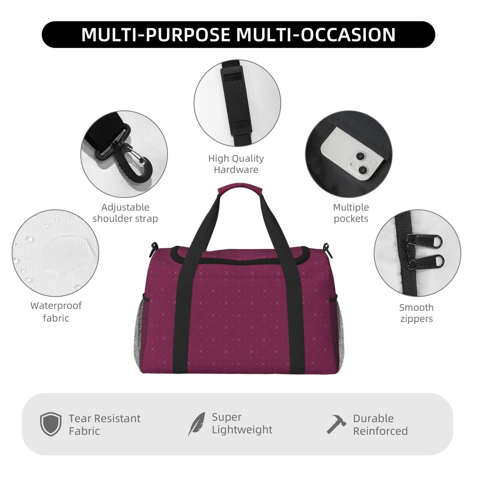 Fuzoiu Small Stars Print Travel Duffle Bag,Carry On Tote Bags,Duffel Bag,Sport Gym Bag, Hospital Bag for Labor and Delivery, Overnight Bag,Luggage Bag