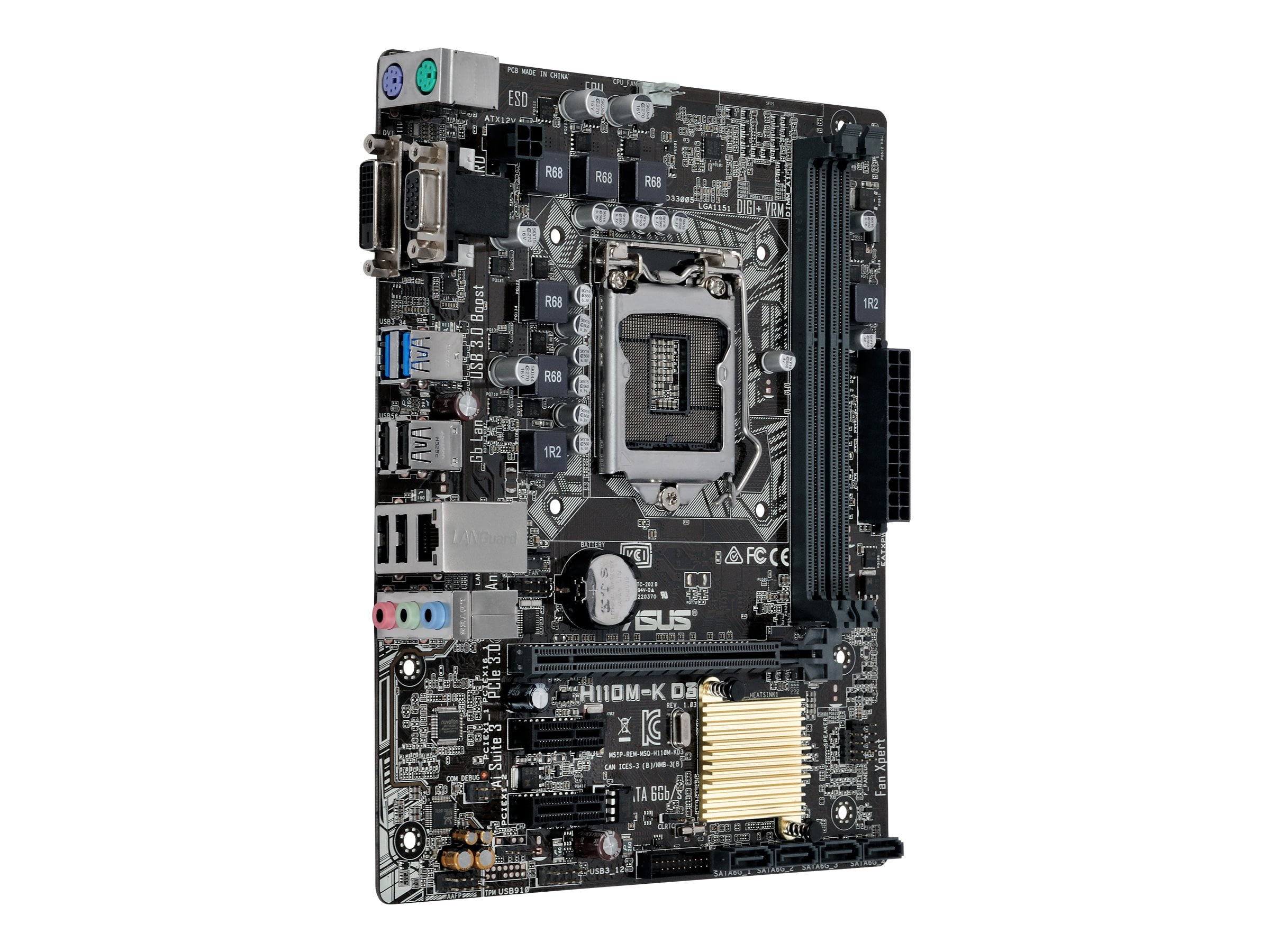 Asus H110M-K Motherboard - H110M-K - Walmart.com