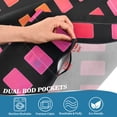 thumbnail image 5 of Yayeee Kitchen Curtains Tier Set of 2 Light Filtering 57"x24" Over Sink Window Panels, Pink Block Pattern, 5 of 7