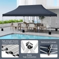 thumbnail image 4 of Gymax 10 x 20FT Pop-up Canopy Tent Folding Instant Sun Shelter w/ 3 Adjustable Heights Black, 4 of 10