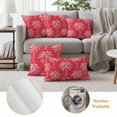thumbnail image 6 of Outdoor Pillow Covers 26 x 26 Inches, Red Palm Tree Waterproof Throw Pillow Cover Set of 2, Summer Botanical Tropical Tree Decorative Square Cushion Covers for Patio/Tent/Couch/Garden, 6 of 9