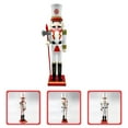 thumbnail image 3 of Gymnture christmas Christmas Wooden Nutcracker Cute Wooden Soldier Decor Desk Nutcracker Craft, 3 of 10