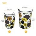 thumbnail image 5 of Kll Black Cow Print With Sunflowers Country Waterproof Foldable Laundry Hamper Bucket With Handles For Storage Bin,Kids Room,Home Organizer (Small), 5 of 8