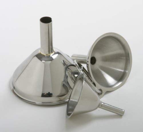 Norpro Stainless Steel 4-3/4 Inch Funnel with Strainer