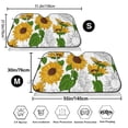 thumbnail image 3 of Picia Plump Sunflower And Sketch Curved Windshield Sunshade Accordion Folding Style Auto Shade for Car Truck SUV Van Blocks UV Ray Sun Visor Protector -Small, 3 of 7