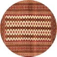 thumbnail image 1 of Ahgly Company Indoor Round Southwestern Orange Country Area Rugs, 6' Round, 1 of 1