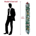 thumbnail image 2 of BENESKY 6 ft Christmas Village Garland, Artificial Xmas Cedar Tree and House Garland Ornament, Holiday Garland Decor for Mantle Fireplace Stairs Table Indoor Outdoor Front Door Porch, 2 of 7