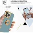 thumbnail image 5 of for iPhone 15 Pro Max Case, 15 Pro Max Case with 360° Ring Holder Kickstand Magnetic [Car Mount Support] Shockproof Anti-Slip Protective Electroplated Case for iPhone 15 Pro Max 6.7"-Grey, 5 of 16