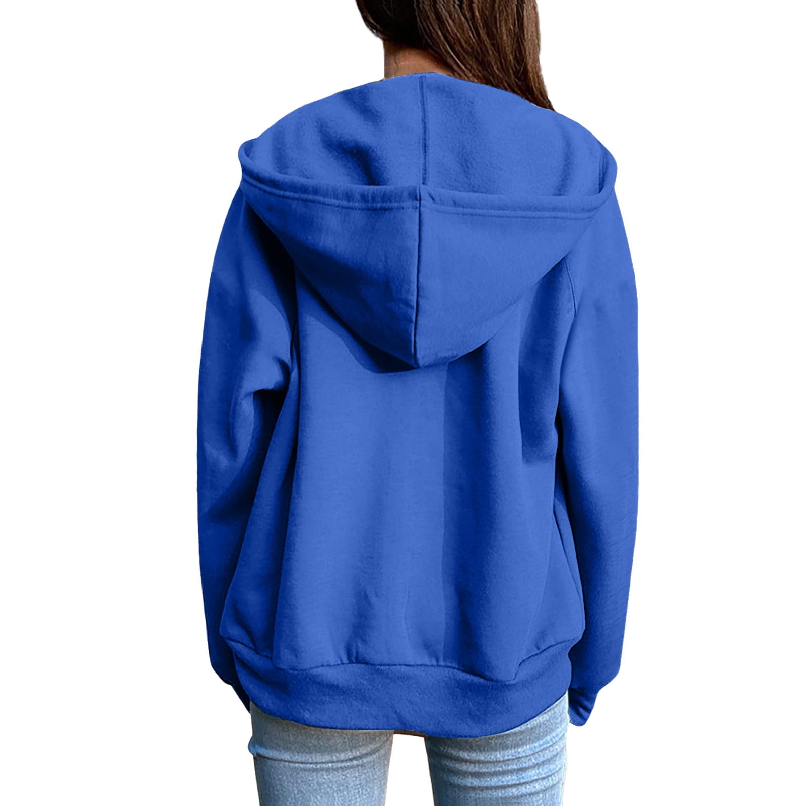 Abomasnow Womens Hoodies Plus Size Zipper Up Hooded Sweatshirts Lightweight Long Sleeve Solid Jacket Coat S-3XL