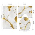 thumbnail image 3 of White Gold Marble Pattern Bathroom Rugs Sets 3 Piece,Toilet Cover Set,Absorbent Non Slip Bathroom Mats Sets with U-Shaped Contour Rug Toilet Rug Set, 3 of 5