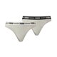thumbnail image 3 of PUMA Tanga Femenina - Icono, Algodón suave Modal Stretch, Paquete de 4 Gris Melange L (Large), 3 of 3