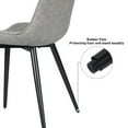 thumbnail image 5 of AVAWING Mid-Century Modern Dining Chairs Set of 2,  Leather Upholstered Leisure, Indoor, Gray, 5 of 7