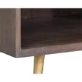 thumbnail image 6 of Sunpan Aniston 28" Modern Wood and Iron Nightstand in Brown/Antique Brass, 6 of 6