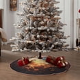 thumbnail image 4 of Sikiie Red And Gray Flame Fox Nativity Christmas Tree Skirt, Jesus Christian Winter Holiday Tree Mat Decoration(30-48IN)36", 4 of 6