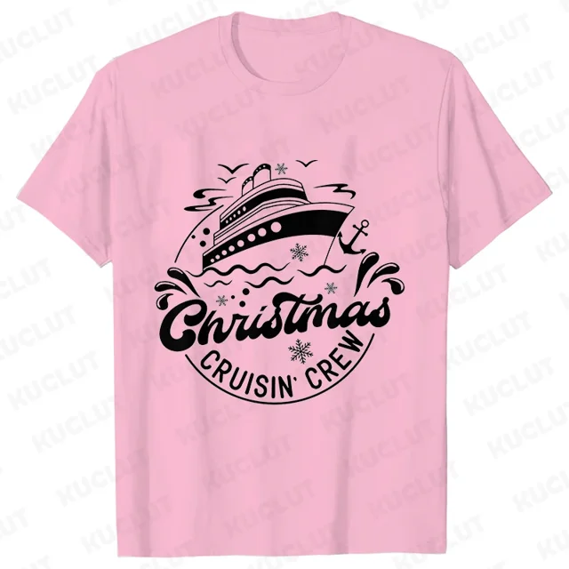 Camiseta navideña con estampado de crucero para mujer, camiseta familiar de crucero navideño para mujer, camiseta a juego para la familia, Tops, ropa Unisex