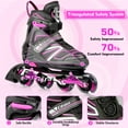 thumbnail image 4 of Cifaisi Adjustable Inline Skates with Illuminating Wheels for Kids and Adults, 4 of 7
