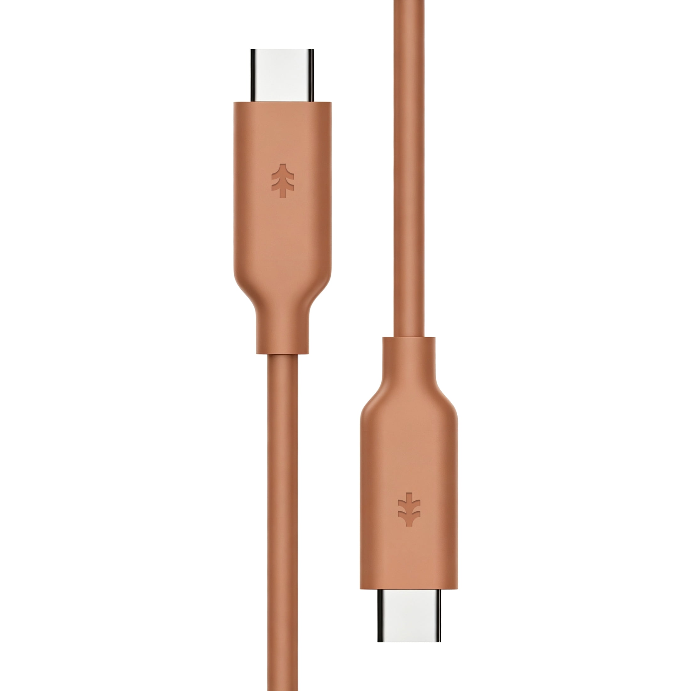 Swiss Tech Kabel S100 6 ft 100W Soft Touch USB-C to USB-C Charging Cable, Terra Orange
