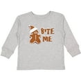 thumbnail image 3 of Inktastic Bite Me Gingerbread Boys or Girls Long Sleeve Toddler T-Shirt, 3 of 5