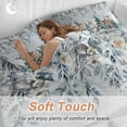 thumbnail image 4 of Winter Squirrel Elk Duvet Cover Set Full Size, Christmas Leaves Floral Xmas Tree 4 Piece Soft Microfiber Bedding Set with 1 Duvet Cover, 1 Flat Sheet, 2 Pillowcases, 4 of 9