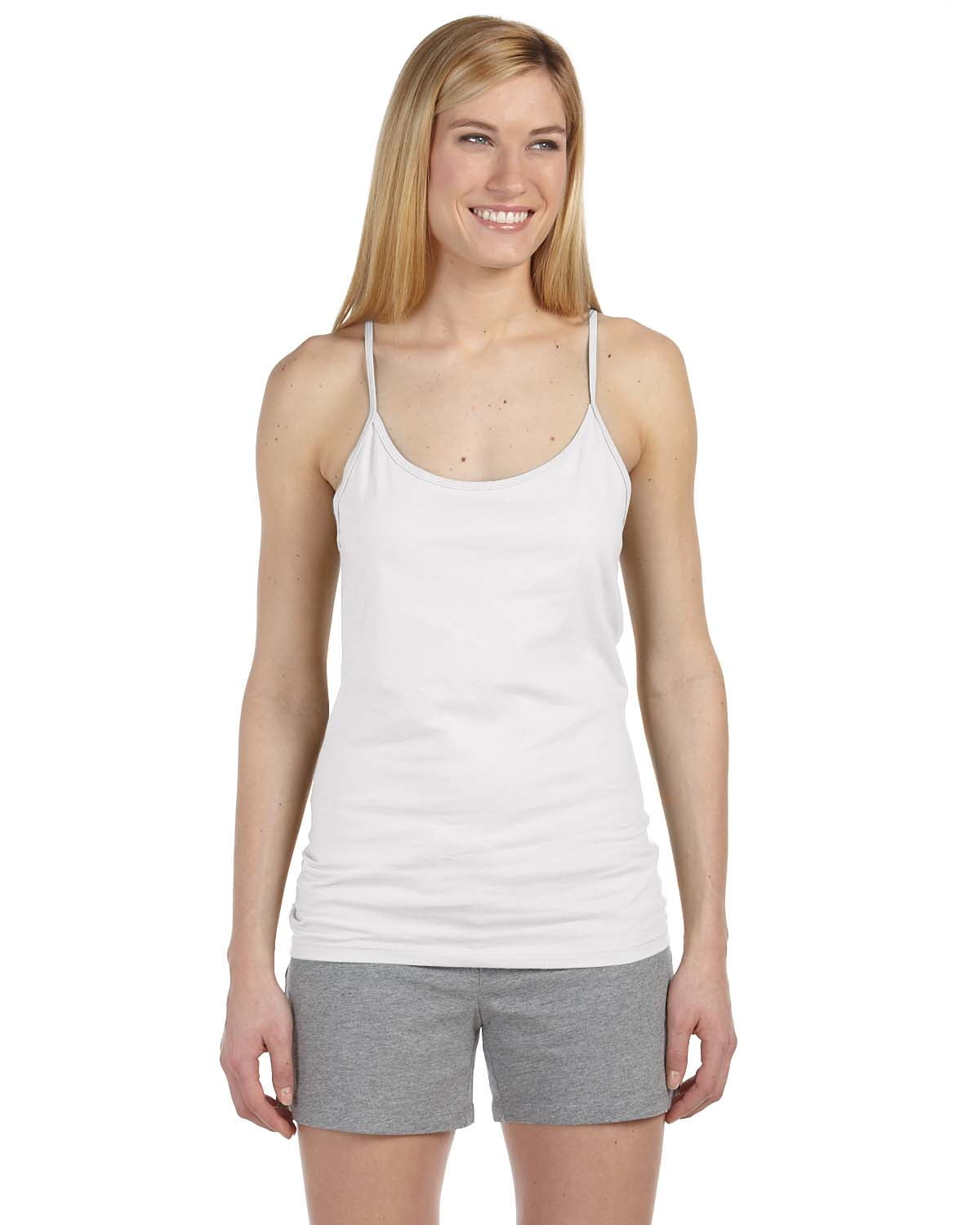 sheer spaghetti strap tank top