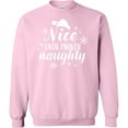 thumbnail image 2 of Inktastic Christmas Nice Until Proven Naughty Adult Sweatshirt, 2 of 4