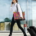 thumbnail image 5 of FORMRS Canvas Laptop Tote Bag for Women with 15.6" Computer Compartments Shoulder Handbag, Art City, 5 of 7