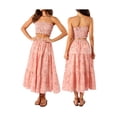 thumbnail image 2 of LMLYSoH Women's 2 Piece Skirt Outfits Off Shoulder Pattern Print Bandeau Long Flowy Skirt Set, 2 of 9