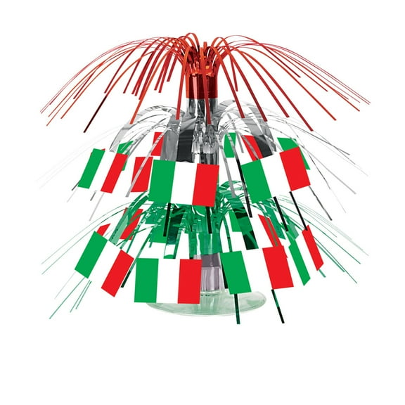 Beistle Italian Flag Mini Cascade Centerpiece 7 1 By 2" - 12 Pack (1 Per Package)