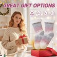 thumbnail image 5 of Womens Fuzzy Slipper Grips Socks Fluffy Winter Warm Fleece Lining Non Slip Thick Thermal Cozy Plush Socks, 5 of 6