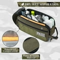 thumbnail image 2 of Pavilia Extra Large Tactical Toiletry Bag for Men, Hygiene Travel Bag, Military Dopp Kit, Water Resistant Molle Pouch, Mens Shaving Grooming Essentials, Bathroom Shower Small Organizer Case, Olive, 2 of 9