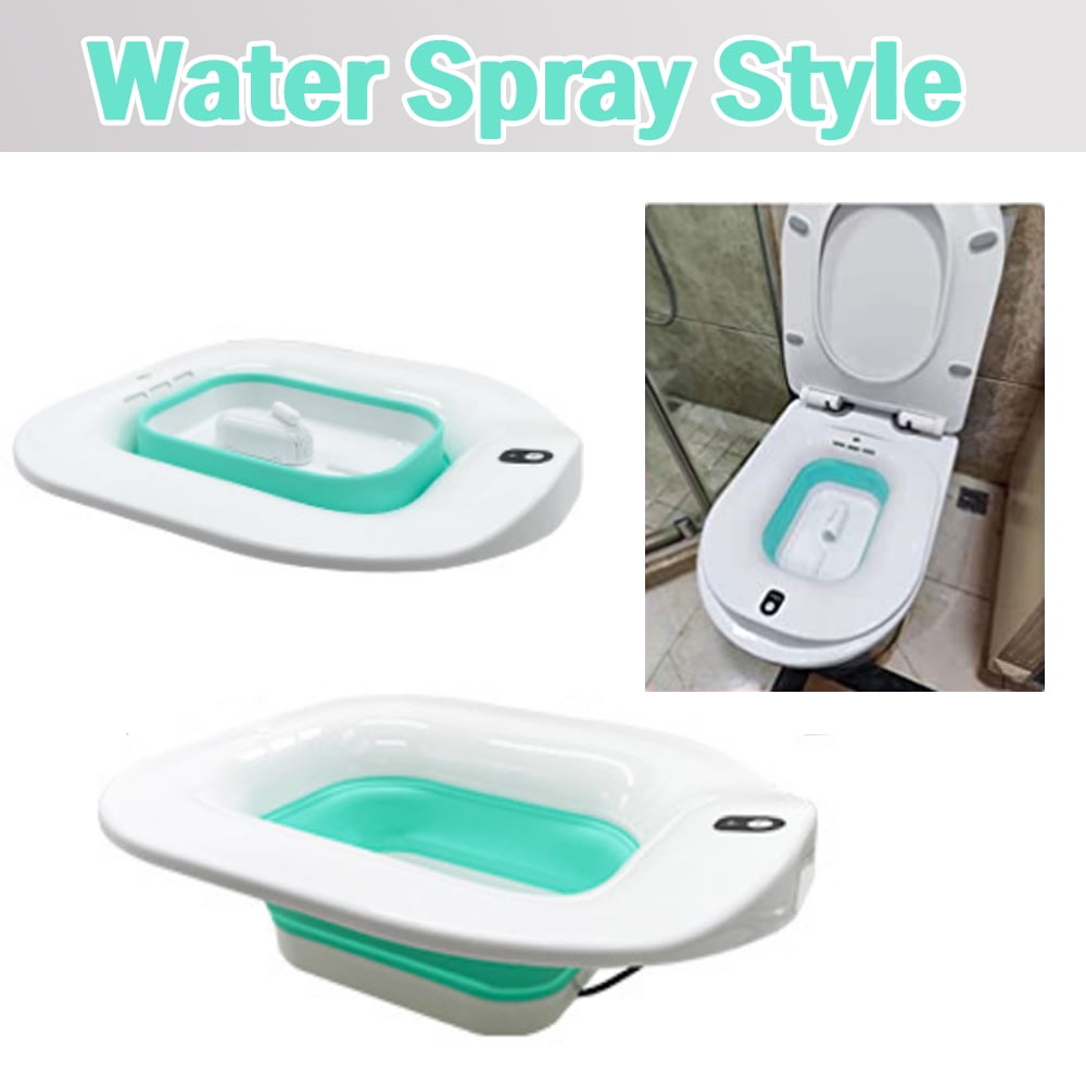 Electric Sitz Bath Tub for Soak Over the Toilet Seat(Water Spray Style