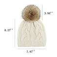 thumbnail image 3 of SERTG Women's Fashion Knitted Beanie Hat Fall Winter Wool Warm Hat Soft Outdoor Casual Sports Cap Hat(Gray,Free Size), 3 of 7