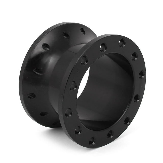 Unique Bargains Auto Car Black Aluminium 5cm Height Steering Wheel Hub Adapter Spacer Kit