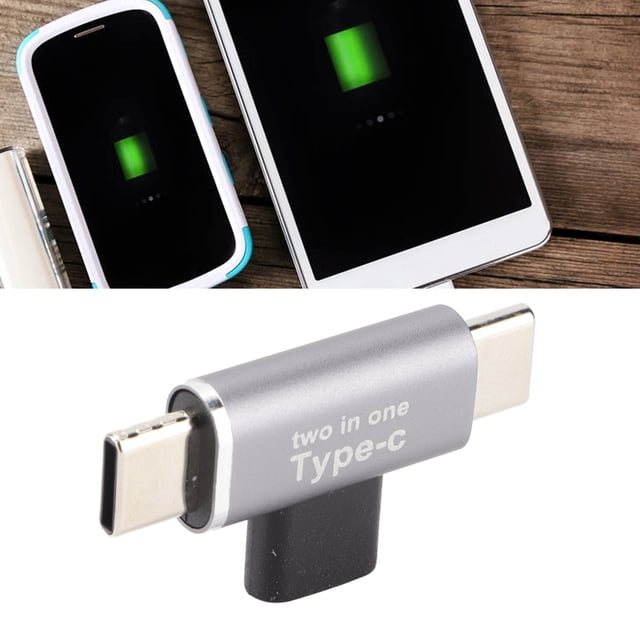 2 en 1 Convertidor Tipo-C, Resistencia Al Desgaste 3a Efecto de Disipació de Calor Rápido de Alta Corriente 3.1 Converter de Cargador Tipo C Para Telefonos para para
