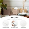thumbnail image 3 of Kdxio Beige Sparkling Glitter Print Tissue Box Cover,Square Decorative PU Leather Facial Paper Case Organizer Holder Dispenser for Bathroom,Night Stands,Desk,Car 5.2''X5.2''X5.2'', 3 of 8