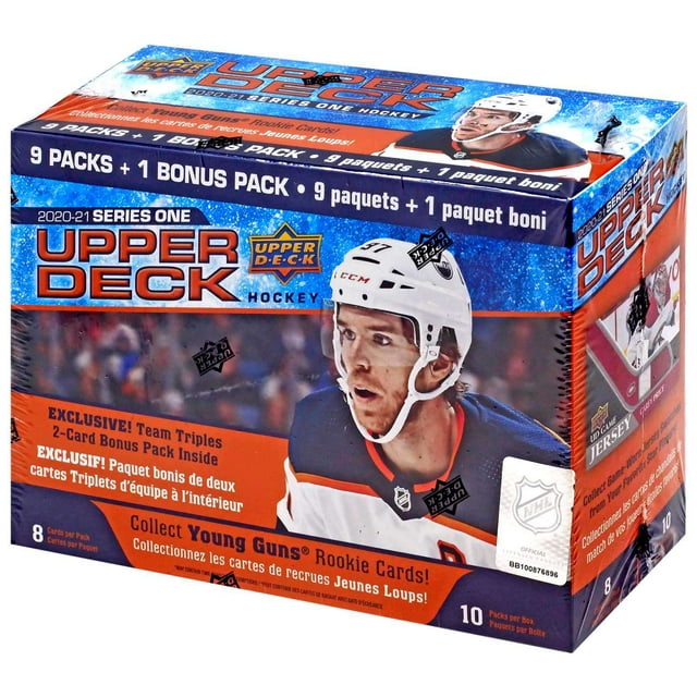 NHL 202021 Series 1 Hockey Trading Card MEGA Box (9 Packs + 1 Bonus Pack!)